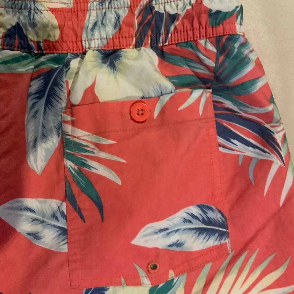 Goodfellow & Co Pink Blue  Floral M Swim Trunks Tropical Eclectic Grandpa